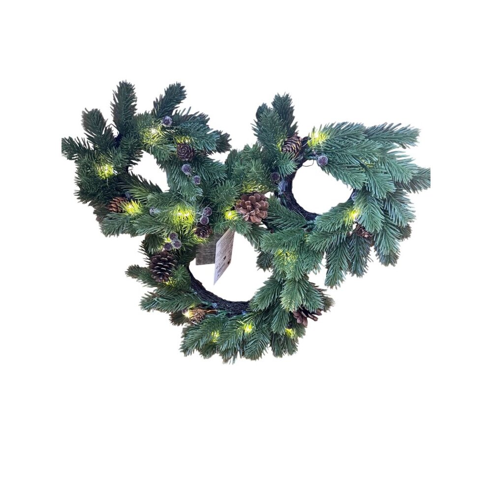 Mickey Mouse Icon Light-Up Holiday Wreath - Picture 3 of 8